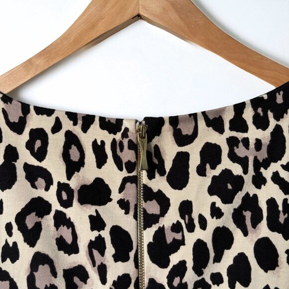 Kate Spade Leopard Print Half Sleeve Fit and Flare Dress Size 0 - Picture 10 of 11